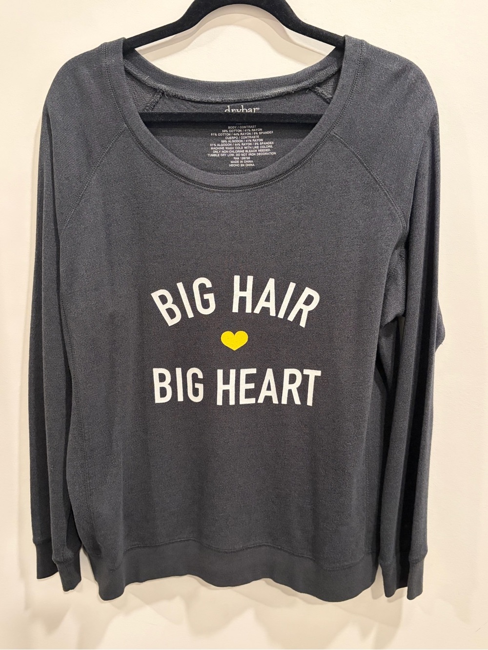 Drybar Big Hair Big Heart Sweatshirt - Size XL